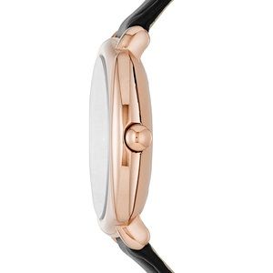 Marc Jacobs Roxy Black Dial Rose Gold Steel Strap Watch for Women - MJ3569